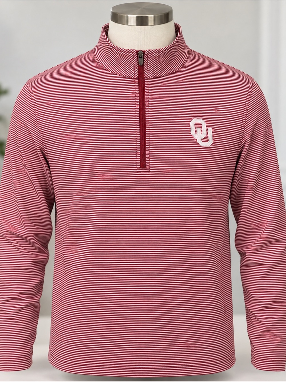 Peter Millar Oklahoma Sooners OU Men’s Large 1/4 Zip Pullover Crimson NWT